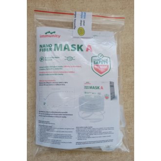 Nanovláknová obličejová rouška s úvazky