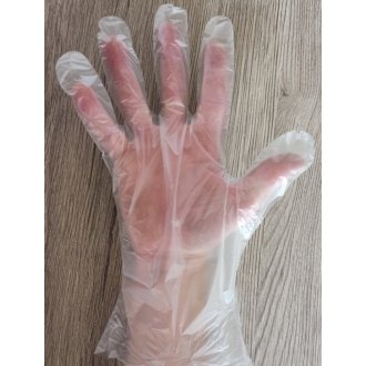 Rukavice mikrotenové pevnější,&shy; přebal po 100 ks