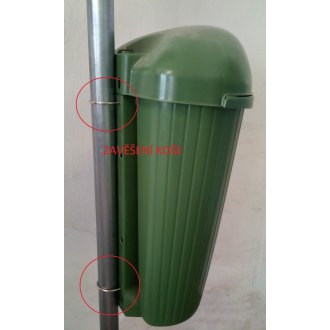 Venkovní odpadový koš DINOVA,­ zelený,­ 50l,­ plastový