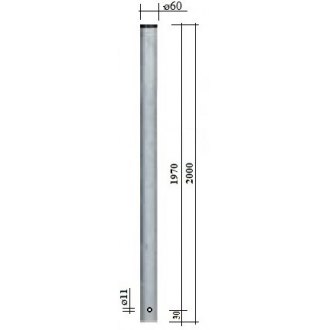 Sloupek kovový pozinkovaný 5 ks  s víčkem,&shy; 200 x 6 cm,&shy; balení 5ks
