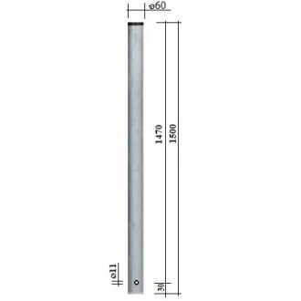 Sloupek kovový pozinkovaný 5 ks s víčkem,&shy; 150 x 6 cm,&shy; balení 5ks
