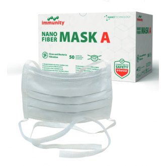 Nanovláknová obličejová rouška s úvazky