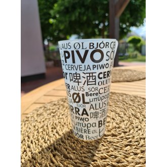 Kelímek PIVO vratný s klipem,­ cejch 0,­3  0,­4 a 0,­5lt.